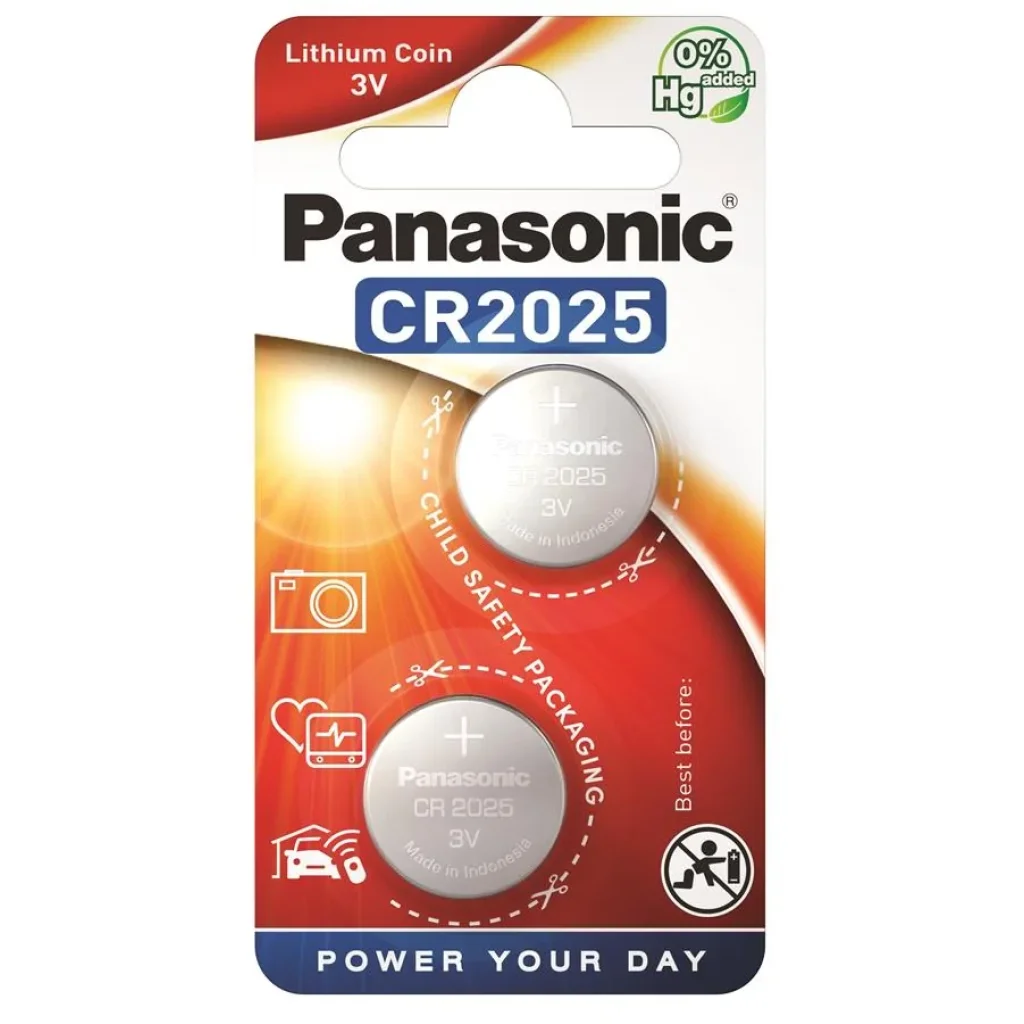 Батарейка Panasonic CR 2025 BLI 2 LITHIUM